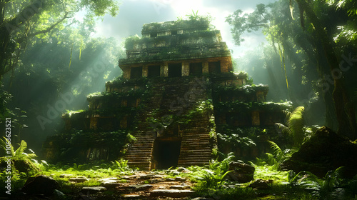 Jungle Temple 3D Illustration