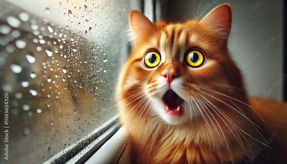 Surprised Ginger Cat with Wide Eyes and Open Mouth Surprised Ginger Cat with Wide Eyes and Open Mouth