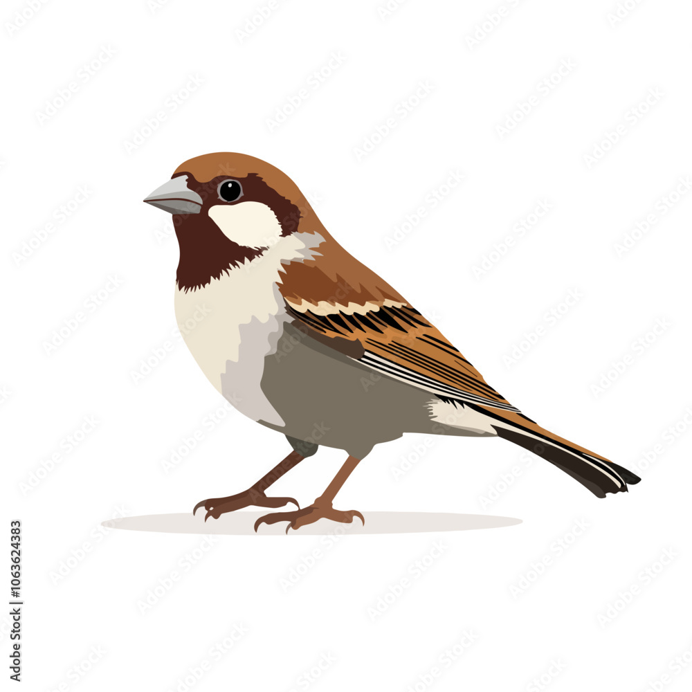 house sparrow bird vector