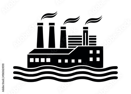 Industrial Factory Generating Smoke With Smokestacks by the Riverside During Daytime