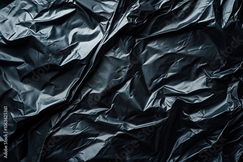 Wallpaper Mural Black crumpled plastic bag texture, close-up, black background, high resolution Torontodigital.ca