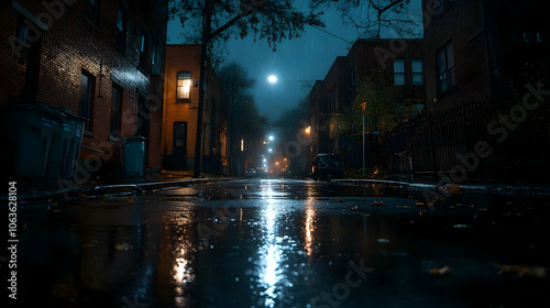 Rainy Night Street Photo
