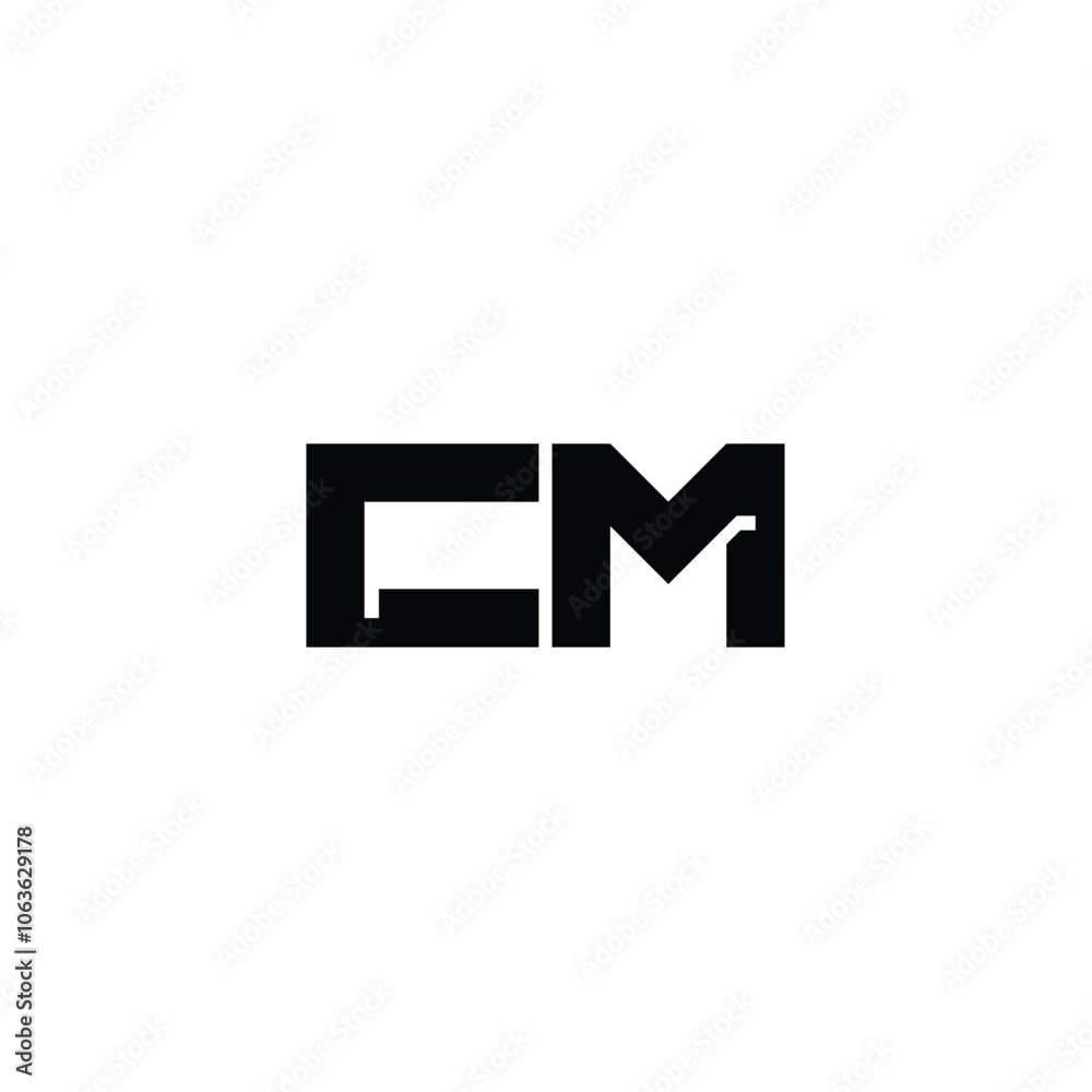 CM monogram logo design letter text name symbol monochrome logotype alphabet character simple logo CM monogram logo design letter text name symbol monochrome logotype alphabet character simple logo