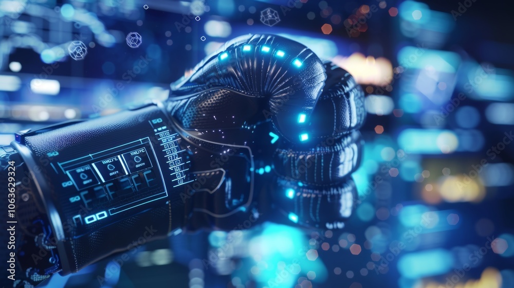 A smart boxing glove that records punch speed power and accuracy wirelessly transmitting the data to a 5G network for realtime analysis and improved training techniques. A smart boxing glove that records punch speed power and accuracy wirelessly transmitting the data to a 5G network for realtime analysis and improved training techniques.