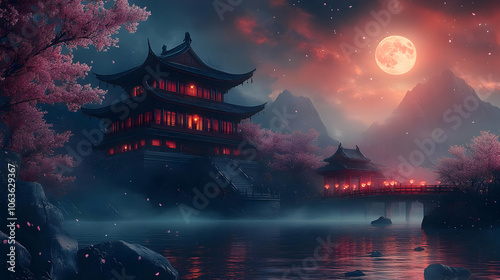 Japanese Temple Illustratio...