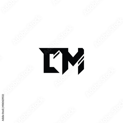 CM monogram logo design letter text name symbol monochrome logotype alphabet character simple logo