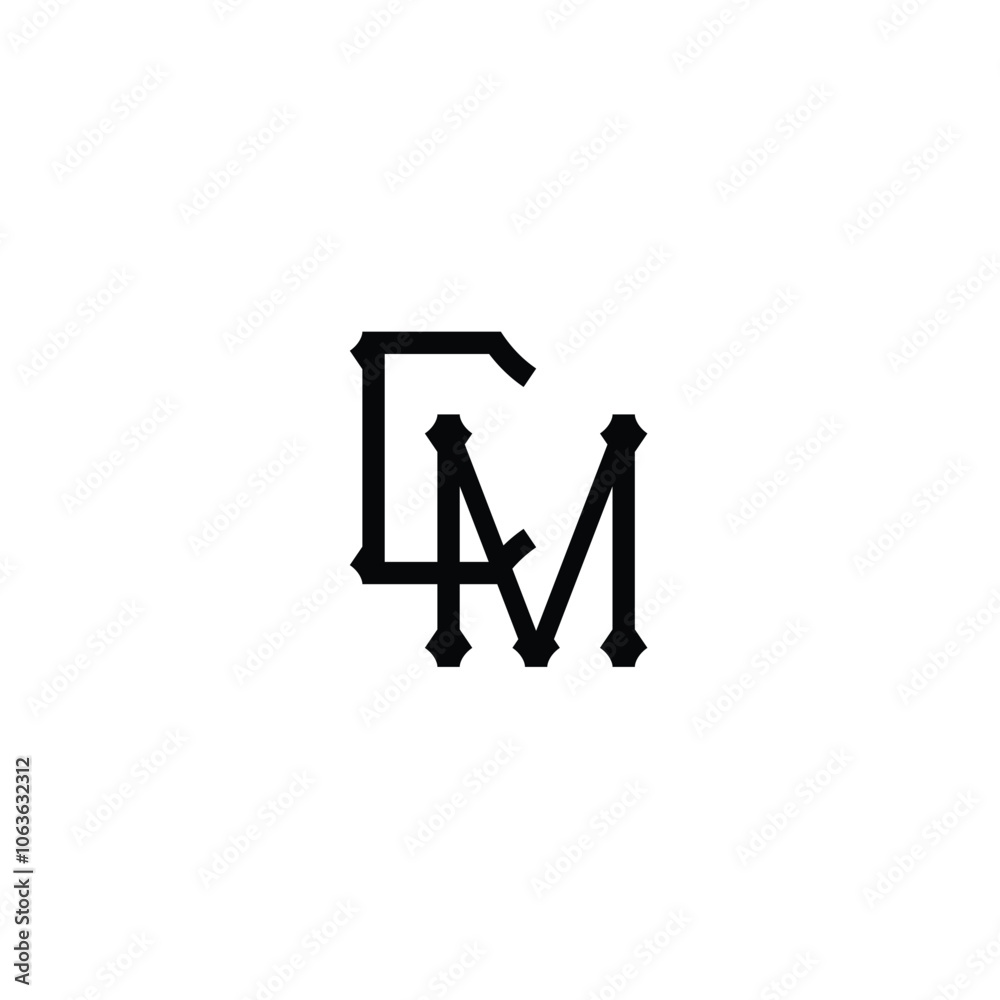 CM monogram logo design letter text name symbol monochrome logotype alphabet character simple logo CM monogram logo design letter text name symbol monochrome logotype alphabet character simple logo