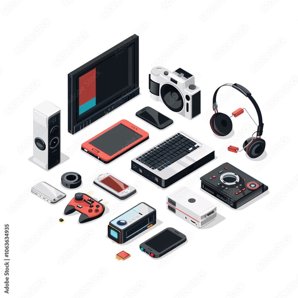 Modern Electronic Devices and Gadgets Collection Modern Electronic Devices and Gadgets Collection