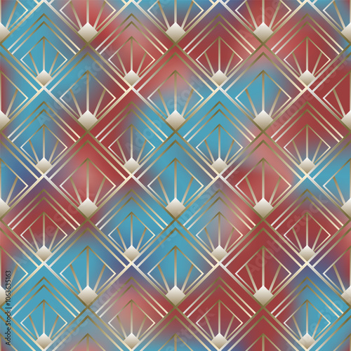 Minimalistic geometric design. Vector lines. Art Deco Pattern. Vector, illustration