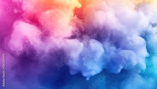 Colorful smoke background with vibrant colors. Abstract, colorful paint clouds in water