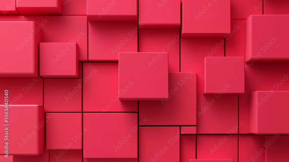 A textured surface of interlocking pink cubes creating a modern, abstract design. A textured surface of interlocking pink cubes creating a modern, abstract design.