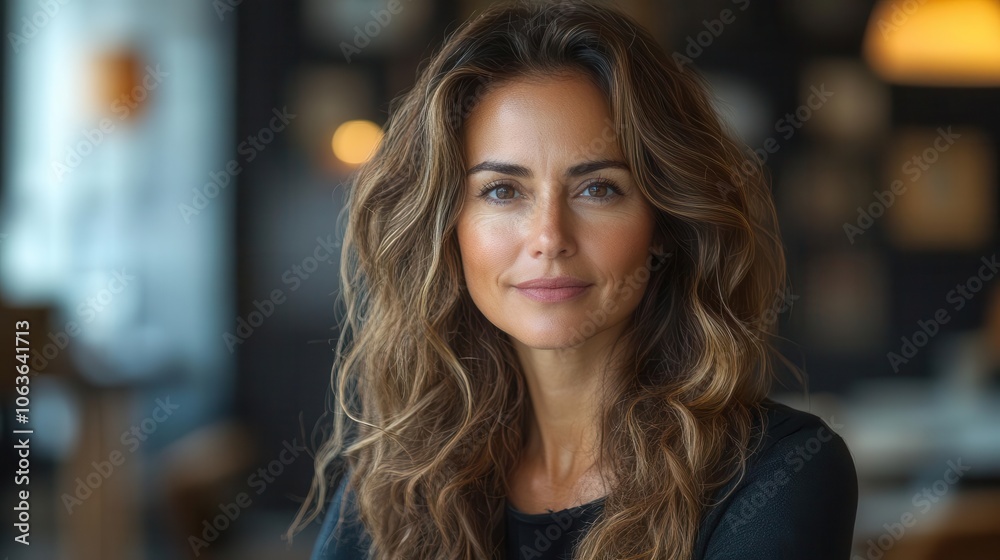 mature latin businesswoman confidently analyzing data on her laptop surrounded by sleek office decor engaging the viewer with a direct gaze embodying leadership and empowerment mature latin businesswoman confidently analyzing data on her laptop surrounded by sleek office decor engaging the viewer with a direct gaze embodying leadership and empowerment