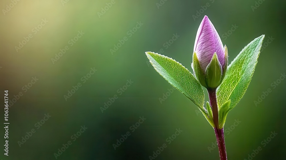 Macro of wildflower bud opening, soft purples and greens, intricate details, natural beauty Macro of wildflower bud opening, soft purples and greens, intricate details, natural beauty