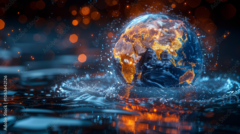 Pendant Earth in water