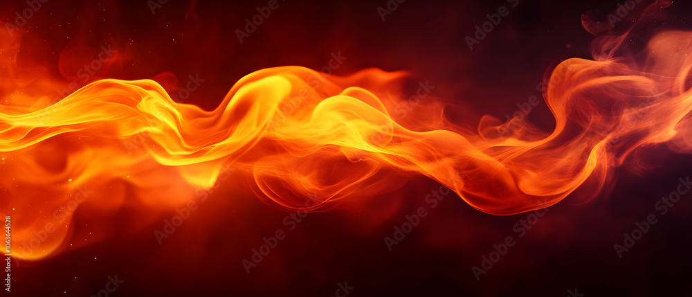 Vibrant flames creating dynamic, flowing patterns against a dark background. Vibrant flames creating dynamic, flowing patterns against a dark background.