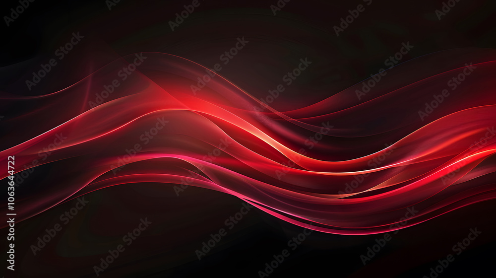 abstract red wave on the dark background abstract red wave on the dark background