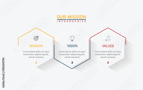 Mission, vision, values, graphic design template. eps 10 on white background	