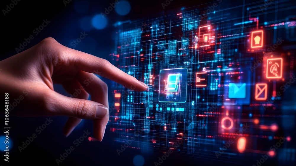 Lifestyle photo of a person interacting with a 3D product model powered by AI, with 2D analytics and feedback options, merging design with user insights, 4k resolution Lifestyle photo of a person interacting with a 3D product model powered by AI, with 2D analytics and feedback options, merging design with user insights, 4k resolution