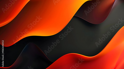 abstract orange and black wave background