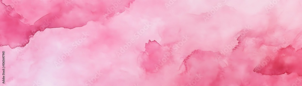 Fototapeta premium Abstract Pink Watercolor Background with Cloud-like Formations