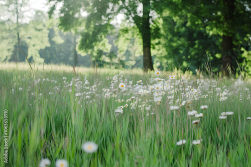 Wallpaper Mural Lush meadow swaying in breeze peaceful glow from bright sunlight. Torontodigital.ca