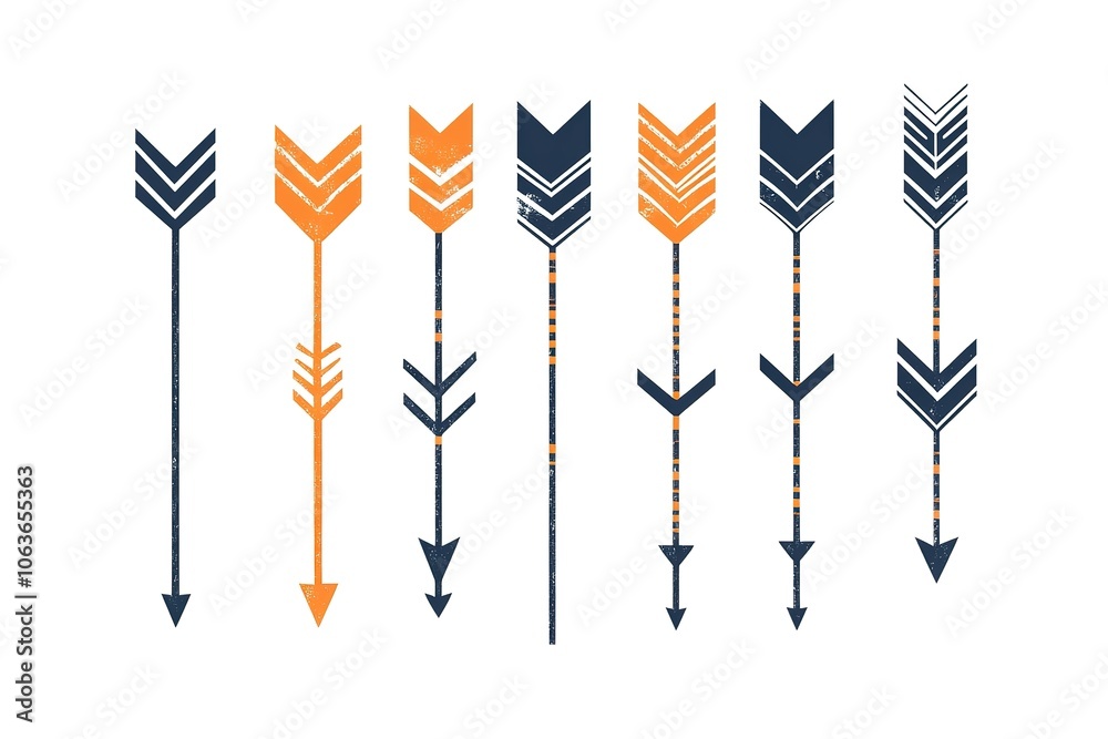 A set of arrows pointing in different directions, representing the various paths and direction options that can be found in New York City's street signs or business marketing materials
