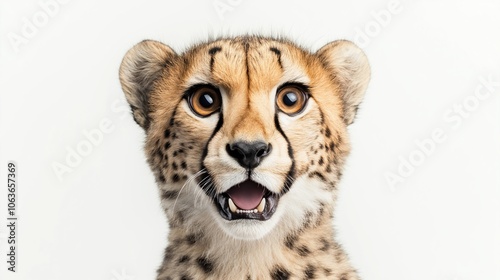 Joyful Cheetah with Surprise Expression photo