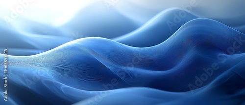 Smooth, flowing waves of blue, creating a serene and calming visual effect.