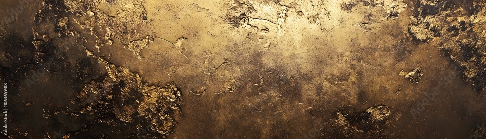 Abstract Texture of Gold and Black Paint on a Rough Surface Abstract Texture of Gold and Black Paint on a Rough Surface