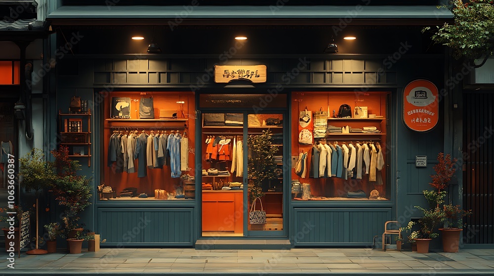 Chic shopping mall clothing displays in artistic wallpaper images Chic shopping mall clothing displays in artistic wallpaper images