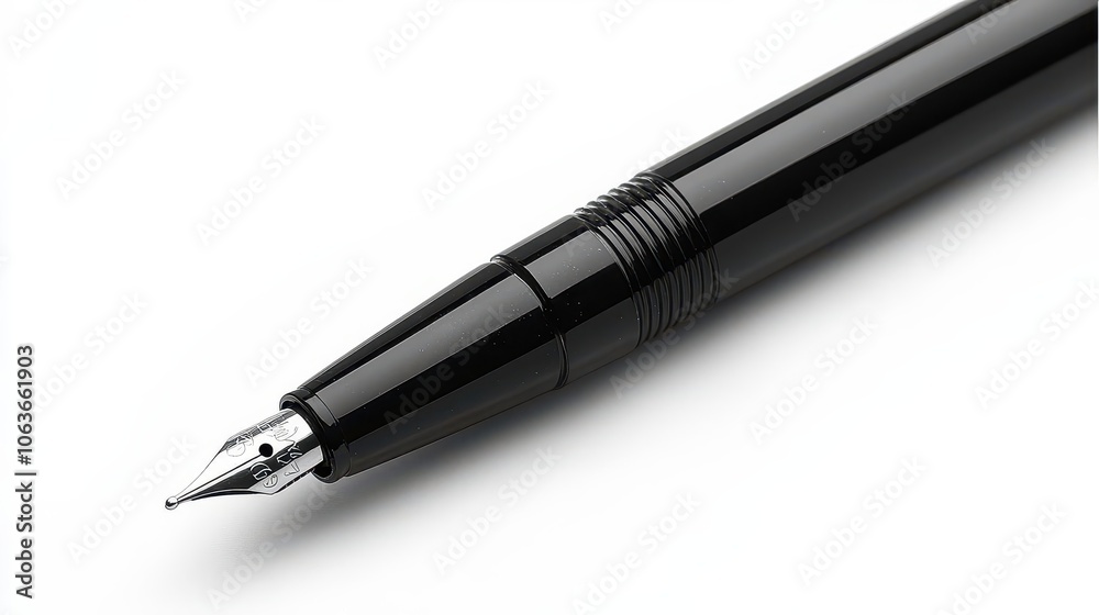 mockup design featuring a sleek black ballpoint pen with a cap showcased against a pristine white background highlighting the elegance and simplicity of a classic writing instrument mockup design featuring a sleek black ballpoint pen with a cap showcased against a pristine white background highlighting the elegance and simplicity of a classic writing instrument