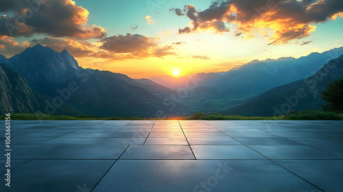 Mountain Sunset Background