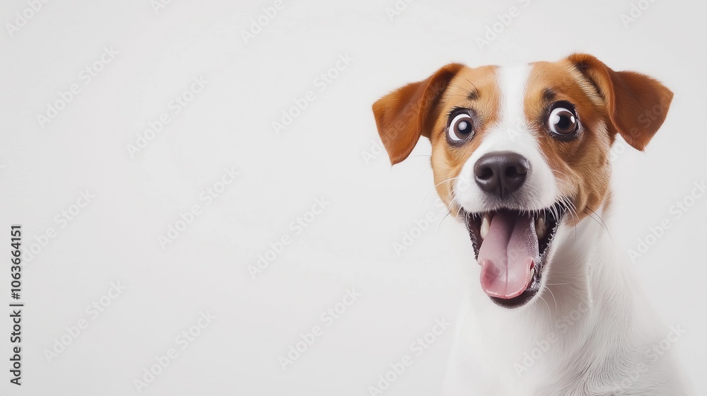 Happy Surprised Dog Portrait Happy Surprised Dog Portrait