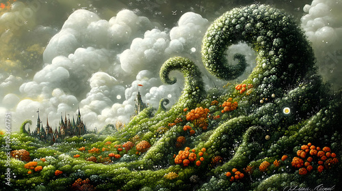 Fantasy Landscape with Swir...