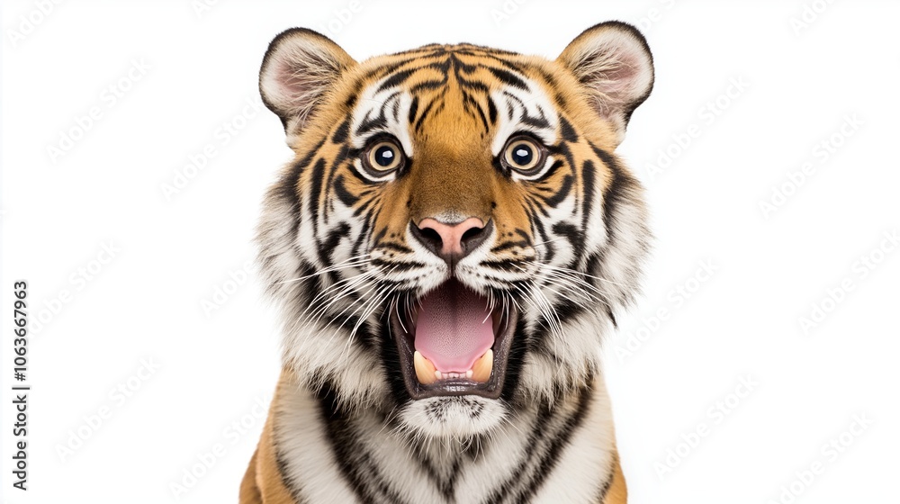 Obraz premium Happy Surprised Tiger Face