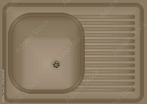 Washbowl top view. vector illustration