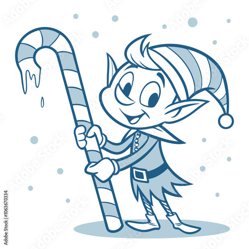 santa claus with a snowboard