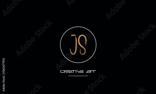 JS, SJ, J, S abstract letters logo monogram