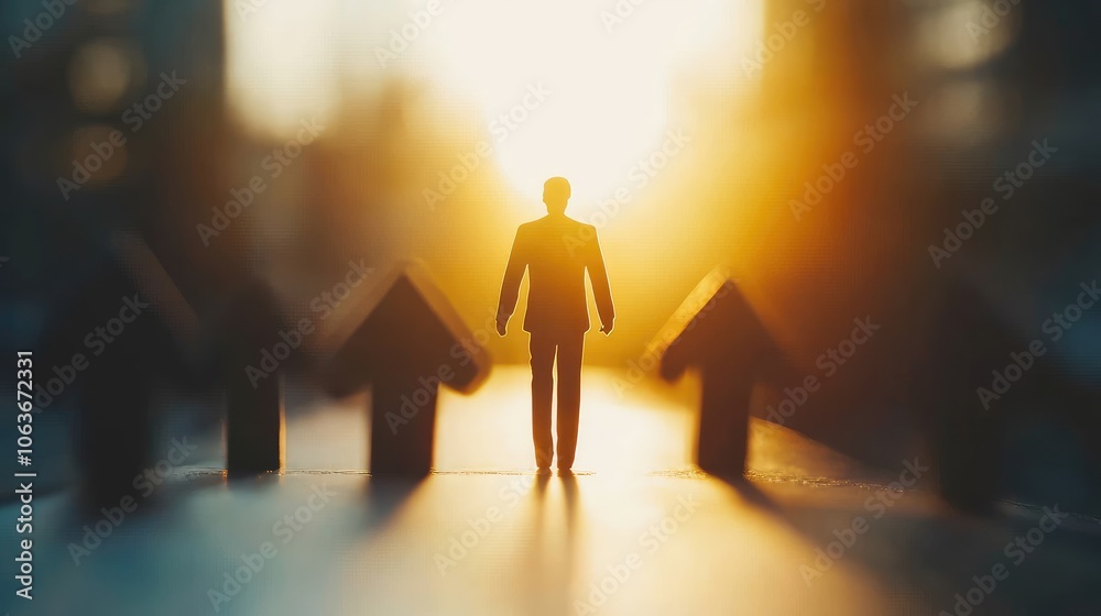 Sustainable growth, long term success or growing business with winning strategy, improvement or steps to team success, productivity concept, business people employee step up sustained growth arrow Sustainable growth, long term success or growing business with winning strategy, improvement or steps to team success, productivity concept, business people employee step up sustained growth arrow