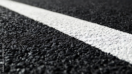 A close-up of a smooth black surface interrupted by a bold white stripe running horizontally across the center, conveying modern minimalism photo