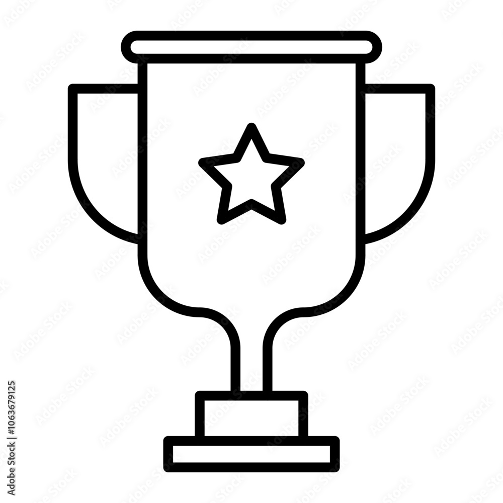 Trophy icon, outline vector illustration Trophy icon, outline vector illustration