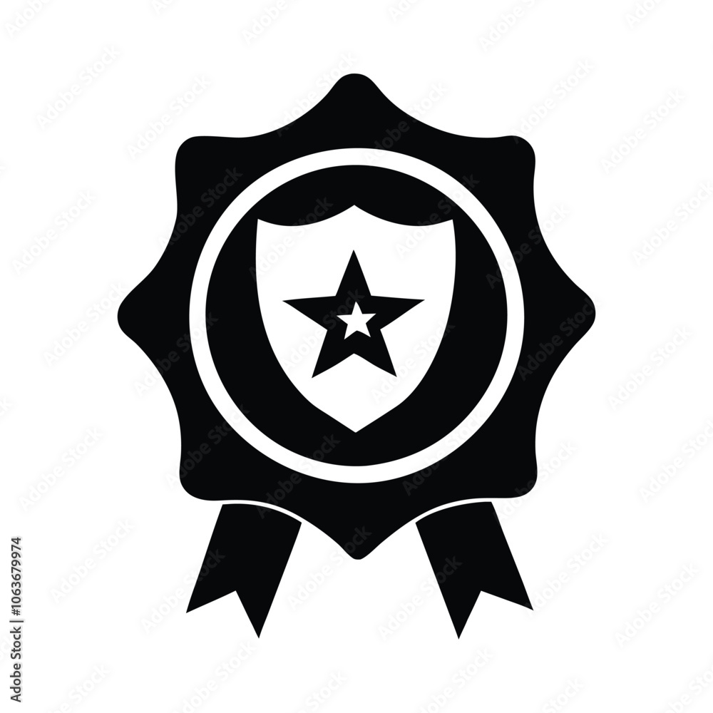 badge silhouette vector design illustration badge silhouette vector design illustration