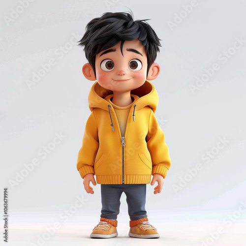 3d rendering of cartoon like boy