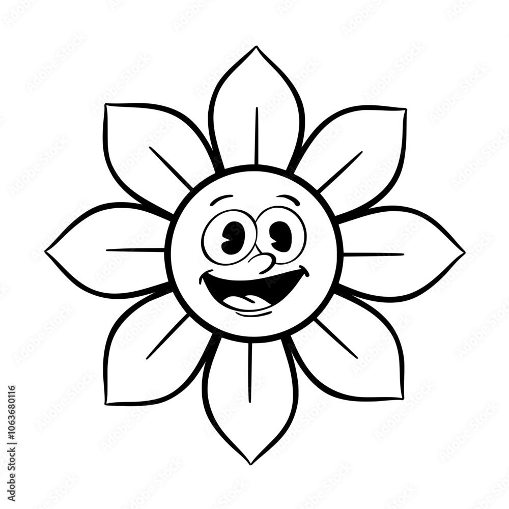 Emotion Groovy hippie outline