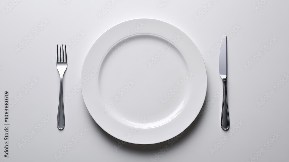 Empty Plate Setting: Minimalist Table Setting Empty Plate Setting: Minimalist Table Setting
