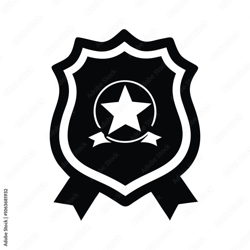 badge silhouette vector design illustration badge silhouette vector design illustration