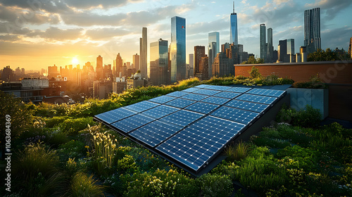 Green Roof with Solar Panel...