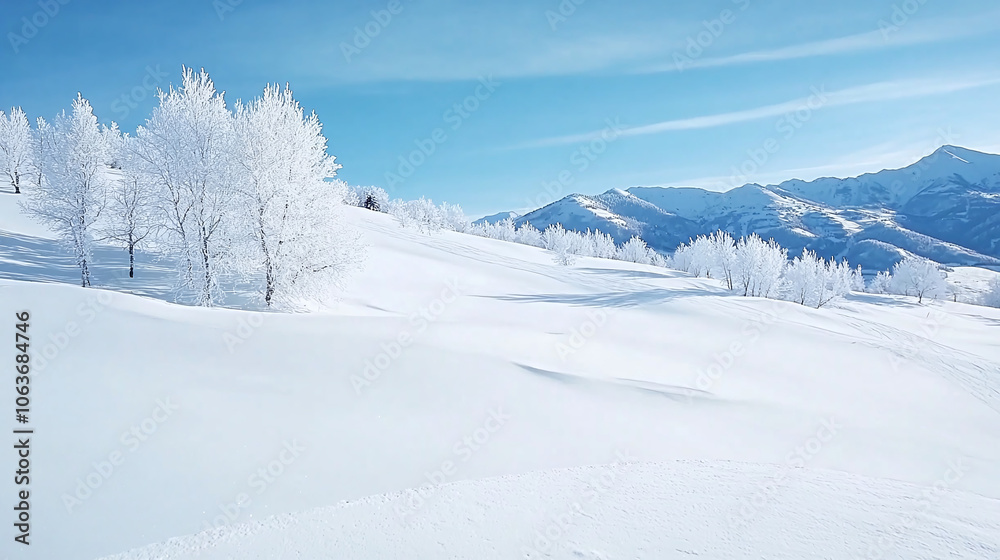 winter snow landscape with mountains. winter snow landscape with mountains.