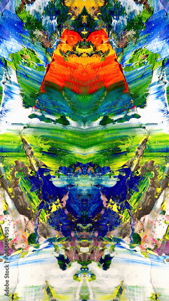 Fototapeta premium Abstract art background . Hand painting artwork . Canvas .