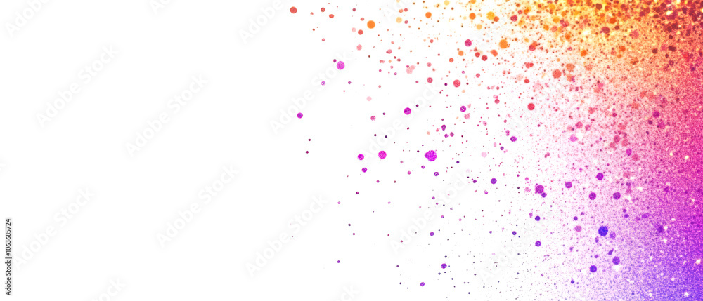 Colorful splash of paint with vibrant tones isolate on white background.